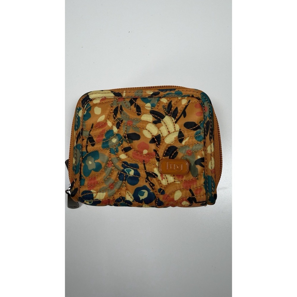 Lug Splits Wallet Wildflower Amber Quilted Zip Around Organizer